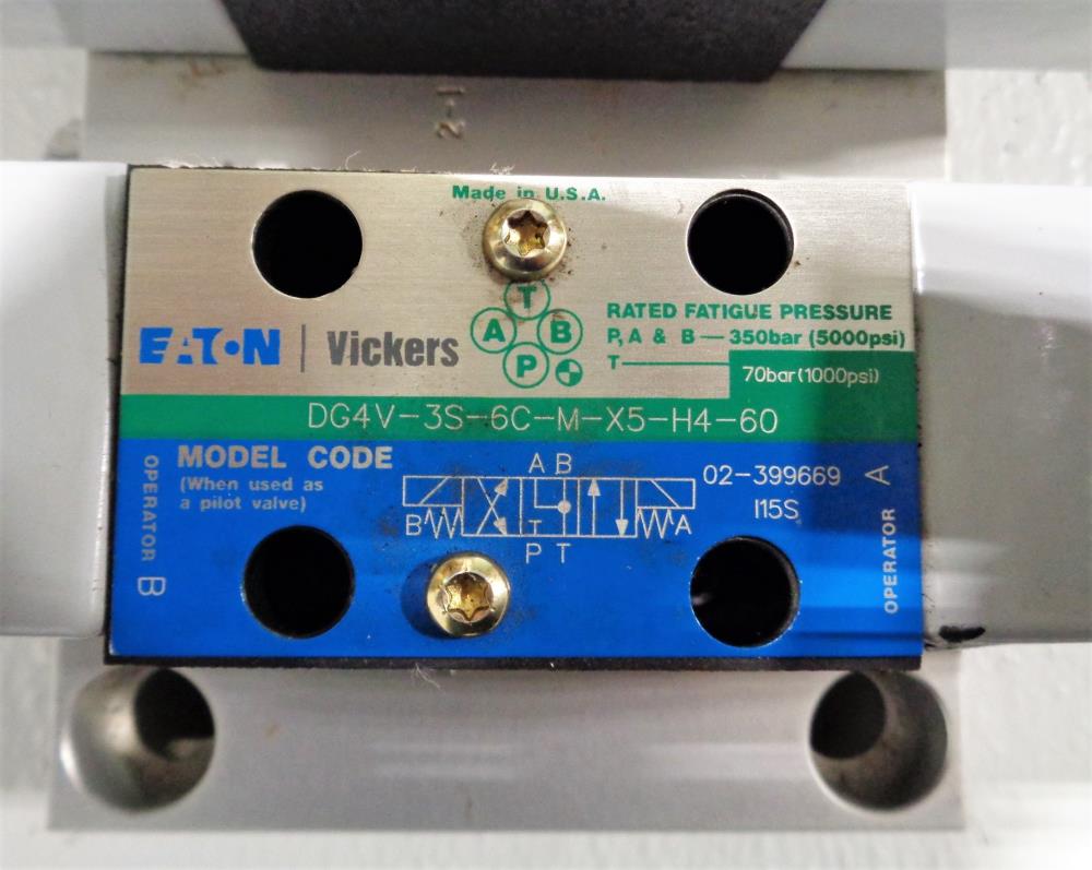 Eaton Vickers Directional Control Valve, 5-Unit Assembly DG4V-3S-6C-M-X5-H4-60